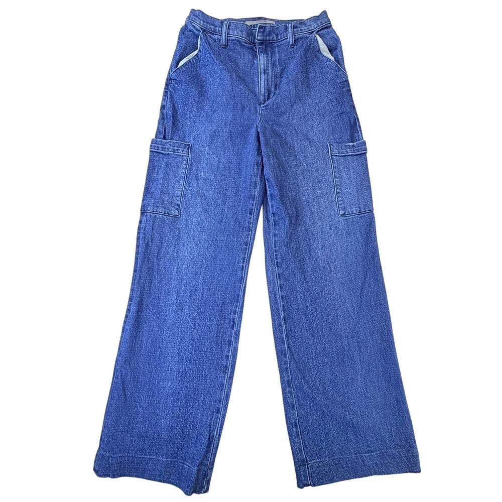Joe's Women's Cargo‎ Jeans Size 28 Wide Leg Blue Denim Chores Casual